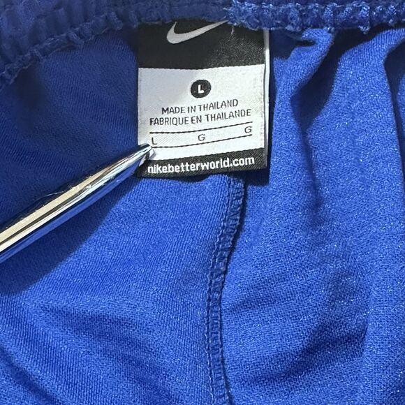 VINTAGE Nike Basketball Shorts Mens Large Blue White Dazzle Shimmer Y2K 00s - Picture 7 of 11